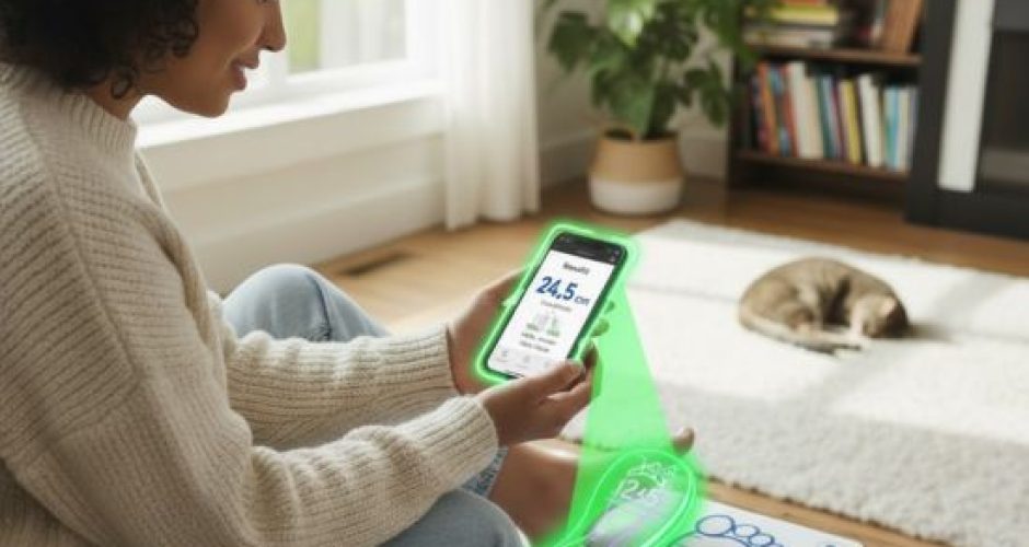 Find the perfect shoe size just by measuring your foot from your cell phone